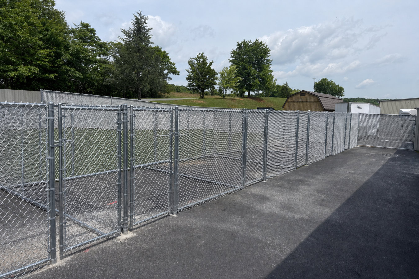 Commercial fence installation